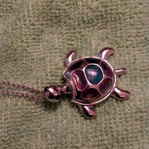 Color changing, silver, sea turtle